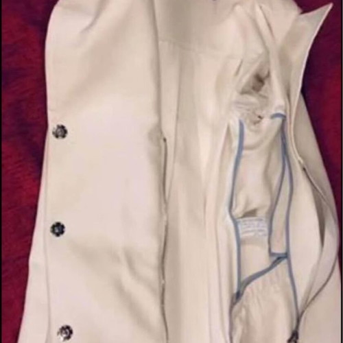 Italian outerwear 100% cotton new, white, size L