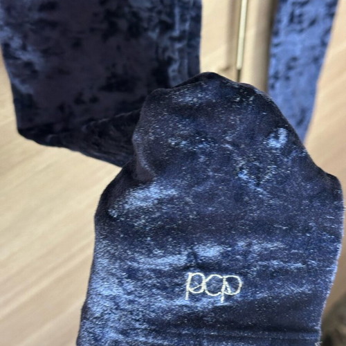 PCP Clothing velvet leggings used, blue, one size