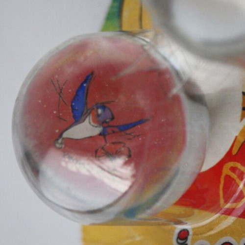 Vintage 90's Pocahontas John Smith Glass Marbles Meeko Icolo France new