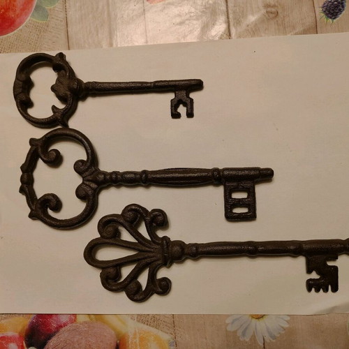 Restored antique keys from gates of Italian church