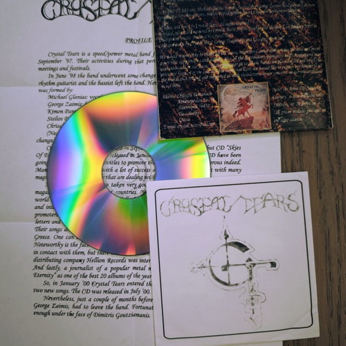 Crystal Tears Promoworks Demo CD like new, Greek speed power metal