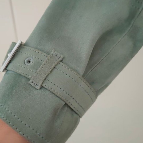 Karen Millen suede jacket used, turquoise, size M
