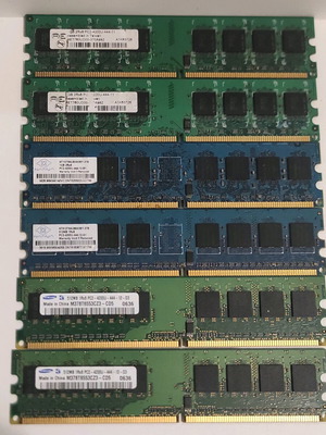 PC2 4200U RAM pack 4.5 GB 6 modules used
