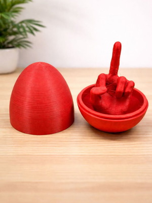 Prank Easter Egg new Middle Finger Egg 3D printed