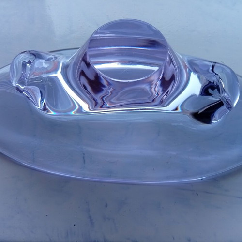 Alexandrite Czech Glass Candy Dish like new, color changing