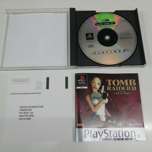 Tomb Raider 2 PS1 Platinum game like new, English version