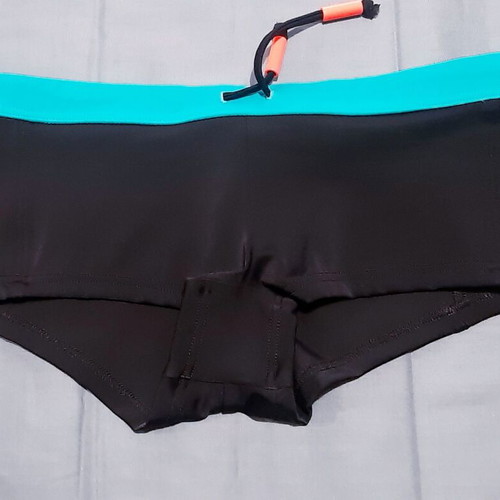 Tribord women's swimwear midium black and turquoise boxer bikini new