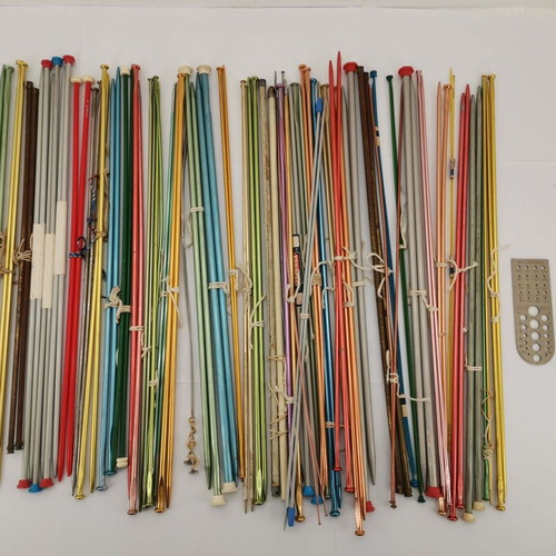 Knitting needles used 49 pairs with metal thickness gauge 1960