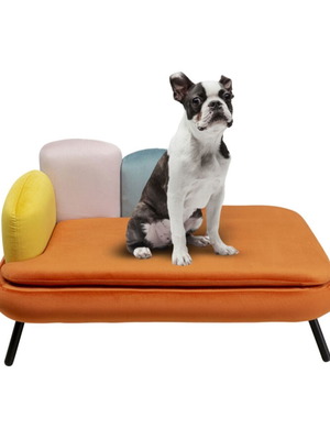 Κρεβάτι κατοικίδιου Diva καινούργιο, πορτοκαλί με μεταλλικά πόδια