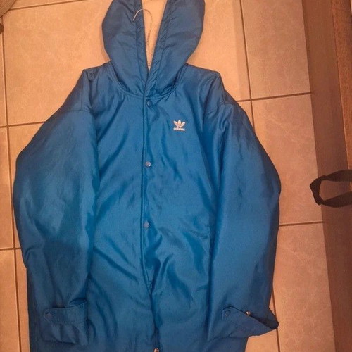 Adidas Originals Long Waterproof Jacket like new, blue, size S