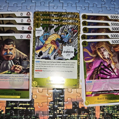 One Piece yellow cards, set of 12