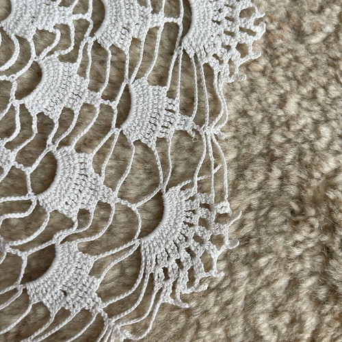 Handmade doily used, needs repair