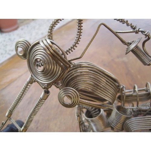 Handmade chopper motorcycle used, wire with plastic wheels