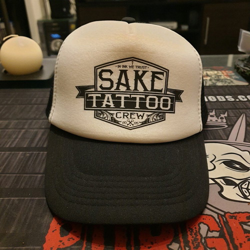 Sake Tattoo Crew hat new, black and white