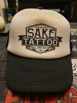 Sake Tattoo Crew hat new, black and white