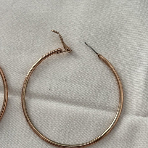 Accessorize rose gold large hoop earrings used
