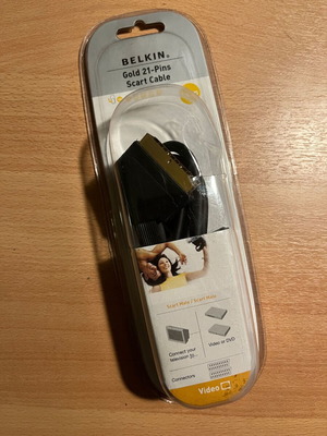 Scart to scart cable new Belkin for TV, video, DVD
