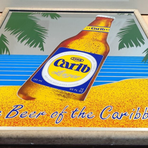Carib beer promotional mirror like new