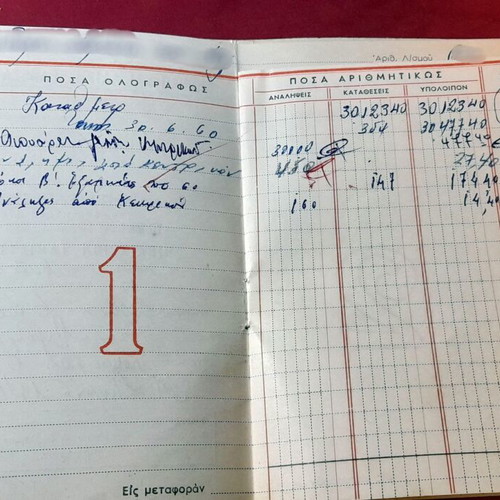 Ioniki kai Laiki Trapeza 1960-1961 Athens Savings Book
