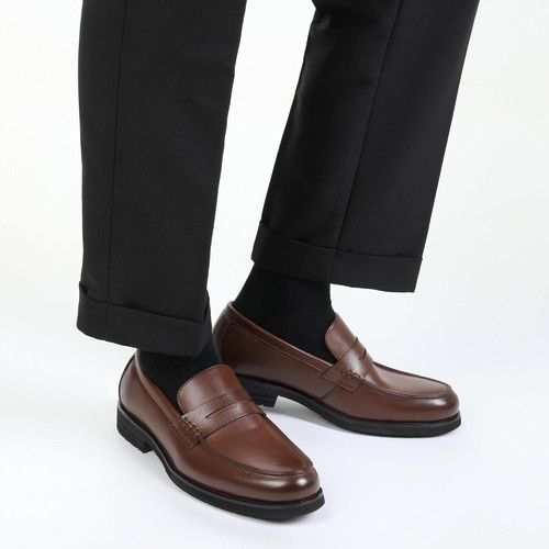 Bruno Marc men's loafers vegan leather size 46 brown