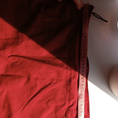 Linen red summer skirt Medium, like new