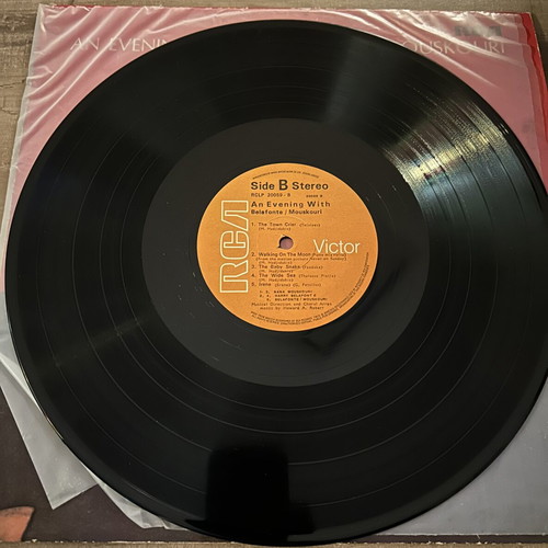 An Evening With Belafonte/Mouskouri vinyl used, folk