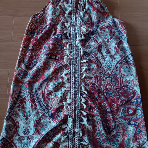 Boho short dress size large like new, multicolored