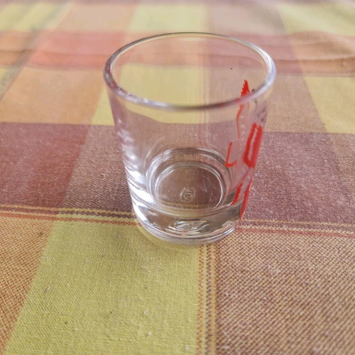Serkova Vodka collectible shot glass used, 90s-2000s