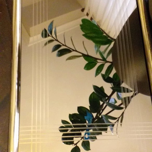Decorative serving tray new silver-plated/gold-plated with mirror