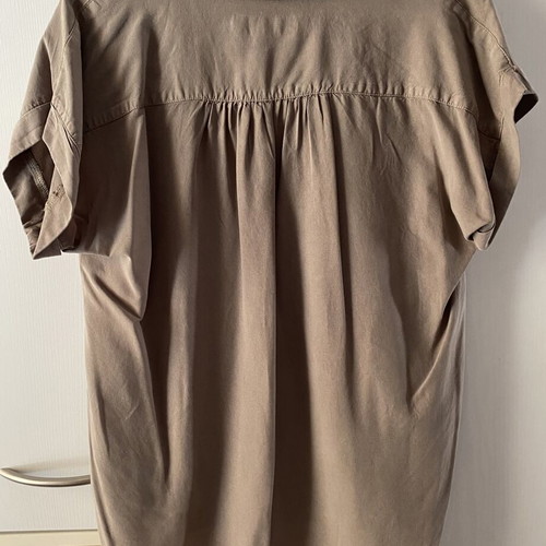 Women's short-sleeve blouse like new, brown, size S