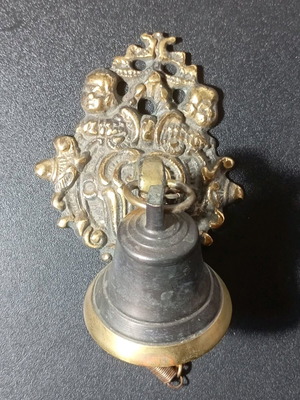 Ορειχάλκινο vintage κουδούνι τοίχου μεταχειρισμένο