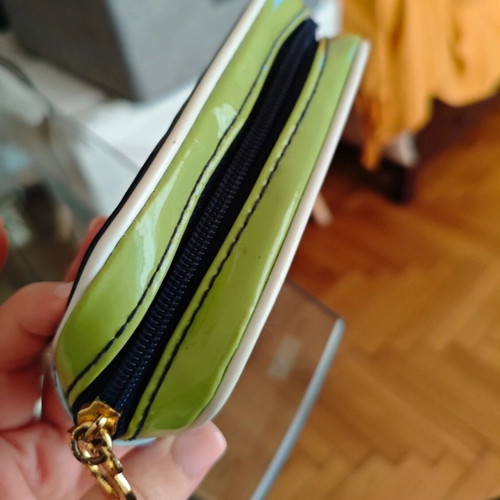 Estée Lauder toiletry bag new, glossy navy blue and green