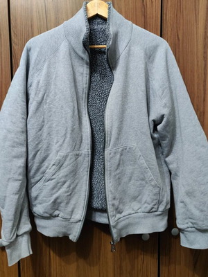 Diesel jacket used, gray, with fur lining, slim fit