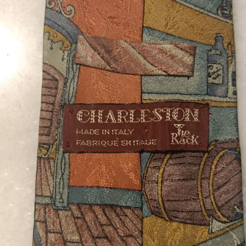 Italian silk tie Charleston by Tie Rack like new, multicolored