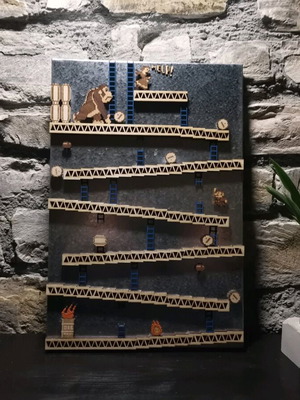 Retro Arcade 3D Shadow Box Donkey Kong χειροποίητο κατόπιν παραγγελίας