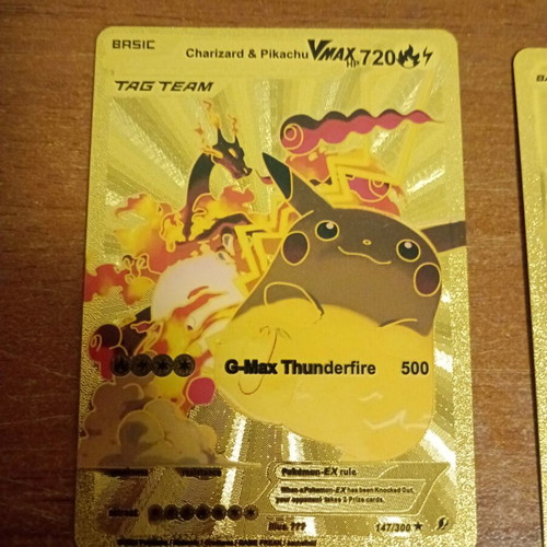 Pokémon Gold Foil Cards like new, set of 4