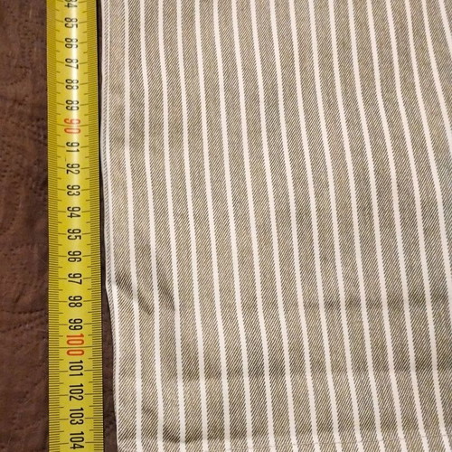 Striped summer pants Syran, white and beige, size L