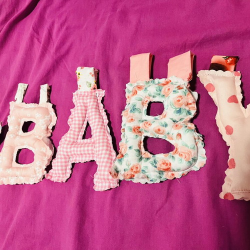 Handmade banner for room decoration or baptism theme