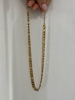 Chain necklace thick made of stainless steel in gold color new