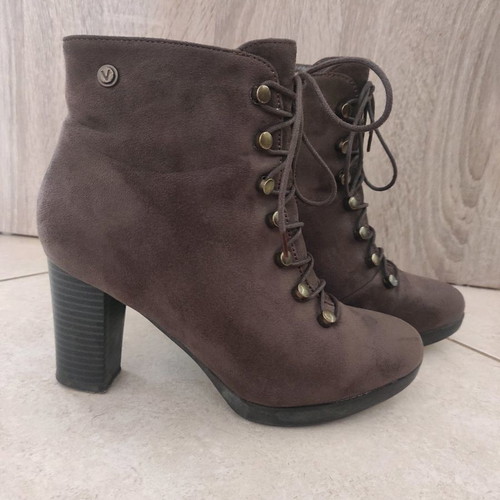 Weide suede ankle boots used, brown, size 37
