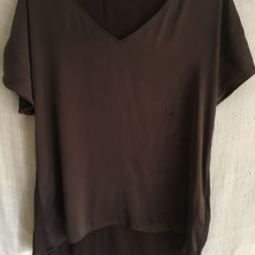 Silk top M like new, Hallhuber Donna, cool brown