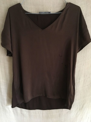 Silk top M like new, Hallhuber Donna, cool brown