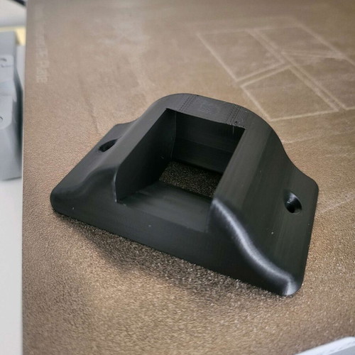 3D printed PETG rearview camera mount for car, black