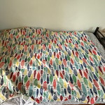 Bed sheet with colorful fish pattern
