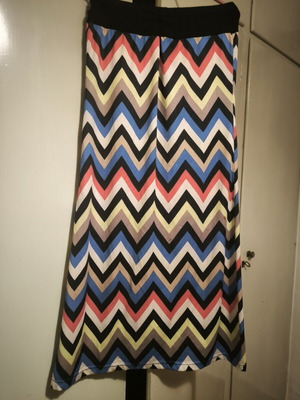 Midi dress or long skirt used, multicolor, one size