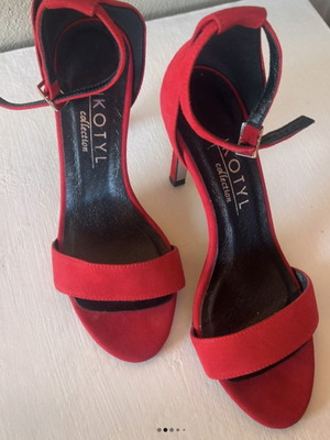 Kotyl leather sandals size 36 like new, red