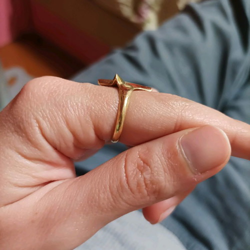 Gregio ring gold-plated silver star design used