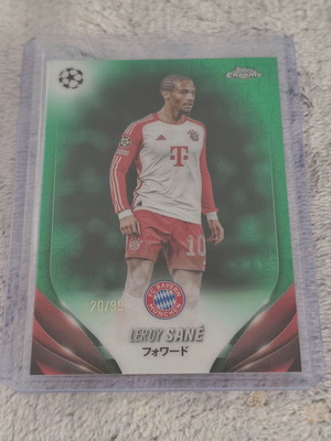 2023-24 Topps Chrome UCC Japan Edition Leroy Sane Green Mojo Refractor #186