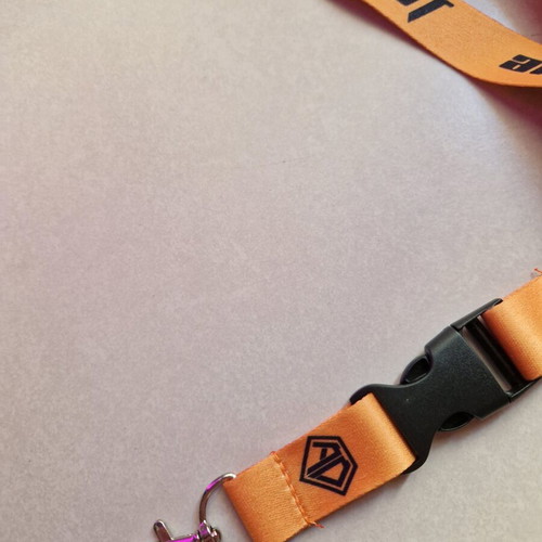 Anda Seat lanyard keychain, orange and black