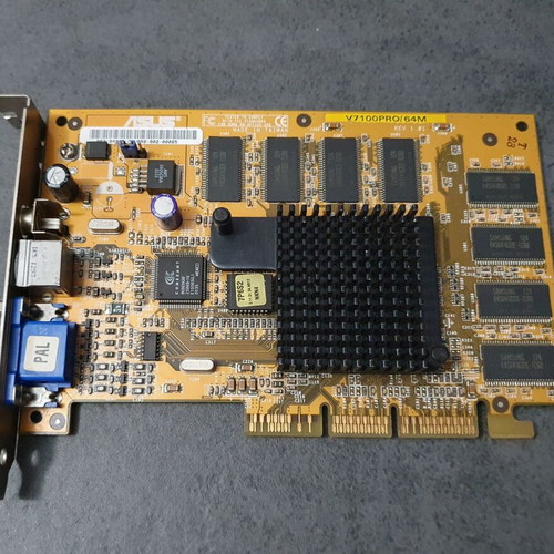 Asus V7100PRO 64M AGP 64MB VGA graphics card used retro